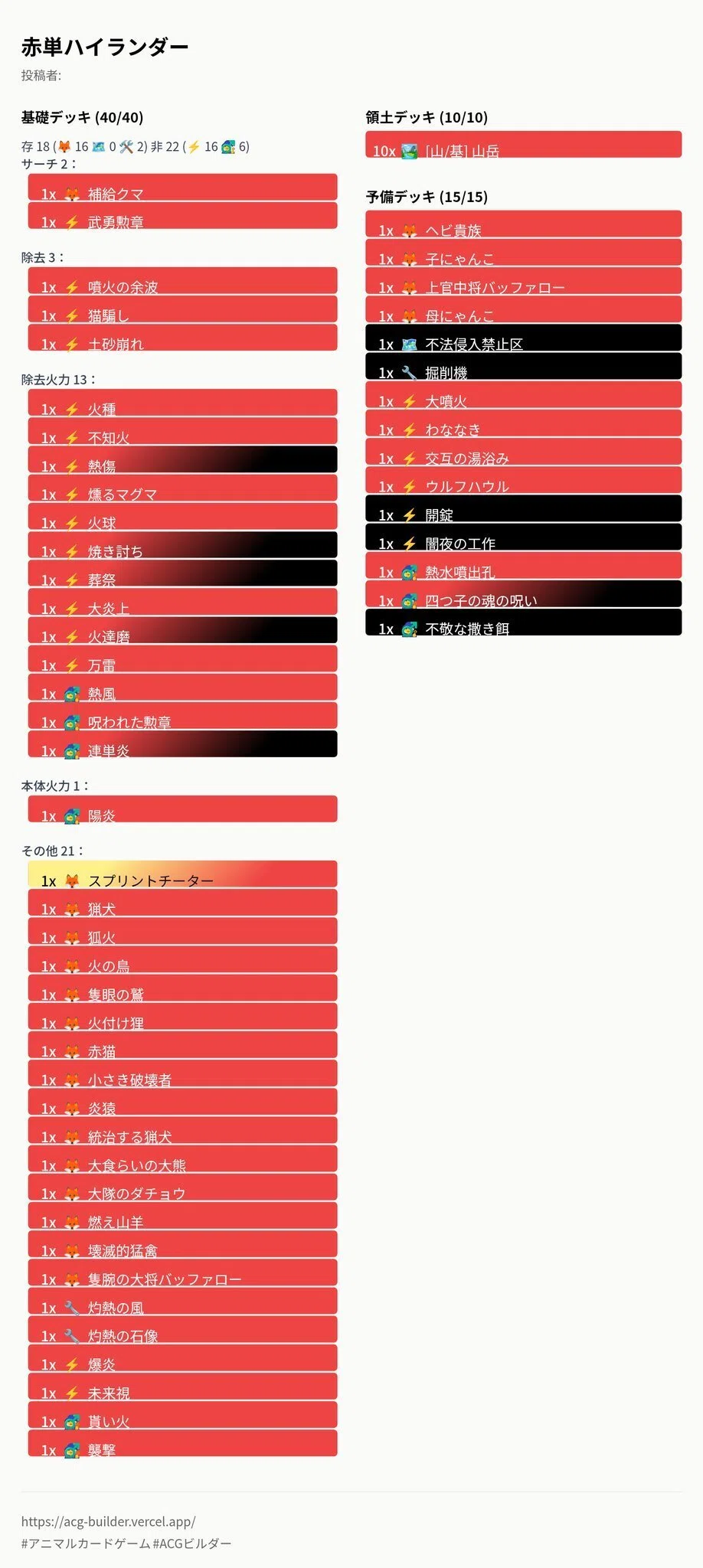 ACGデッキ紹介】年末一斉在庫処分！運命の物語環境で組んだデッキ集