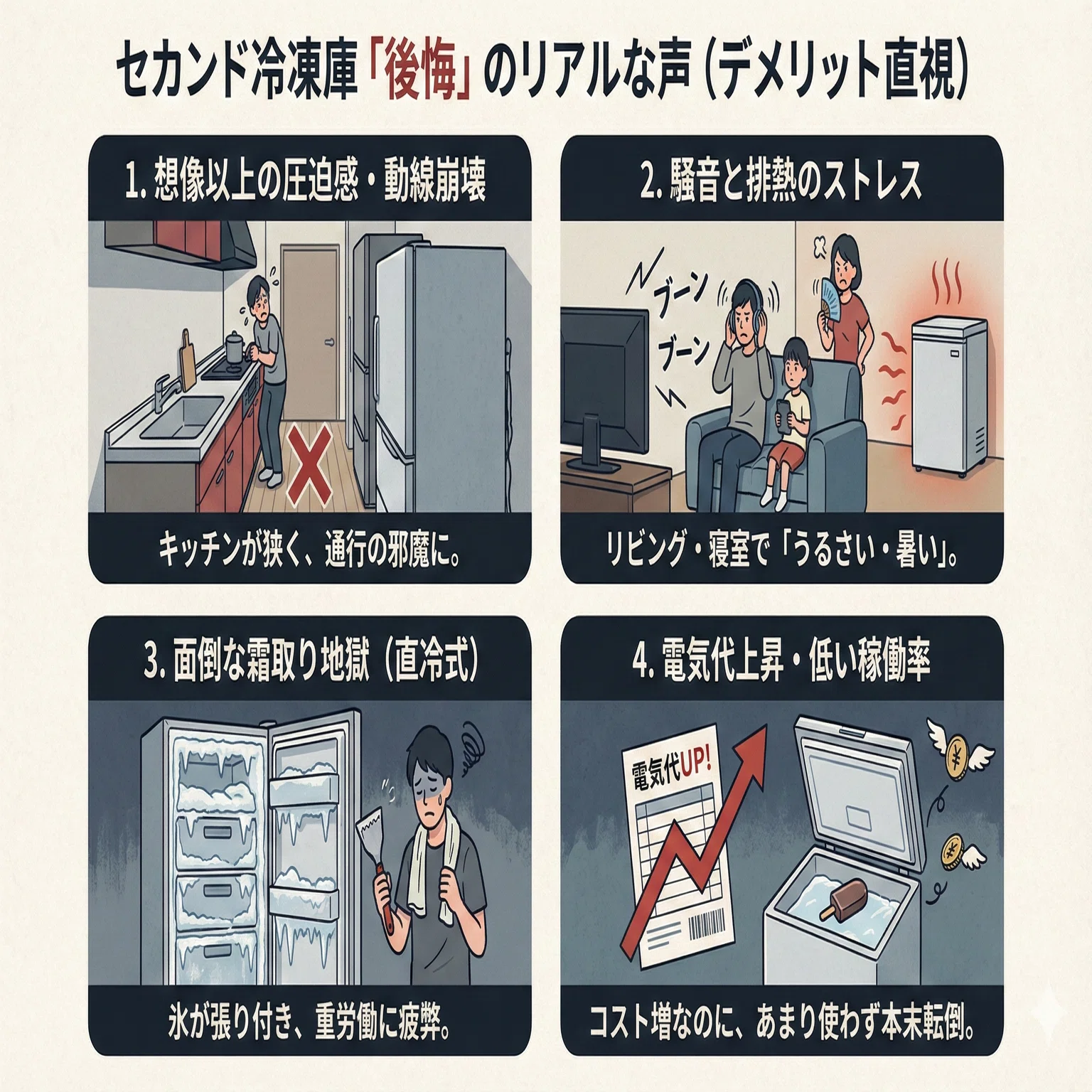 セカンド冷凍庫を買って後悔する人の共通点とは？「買わなきゃよかった 