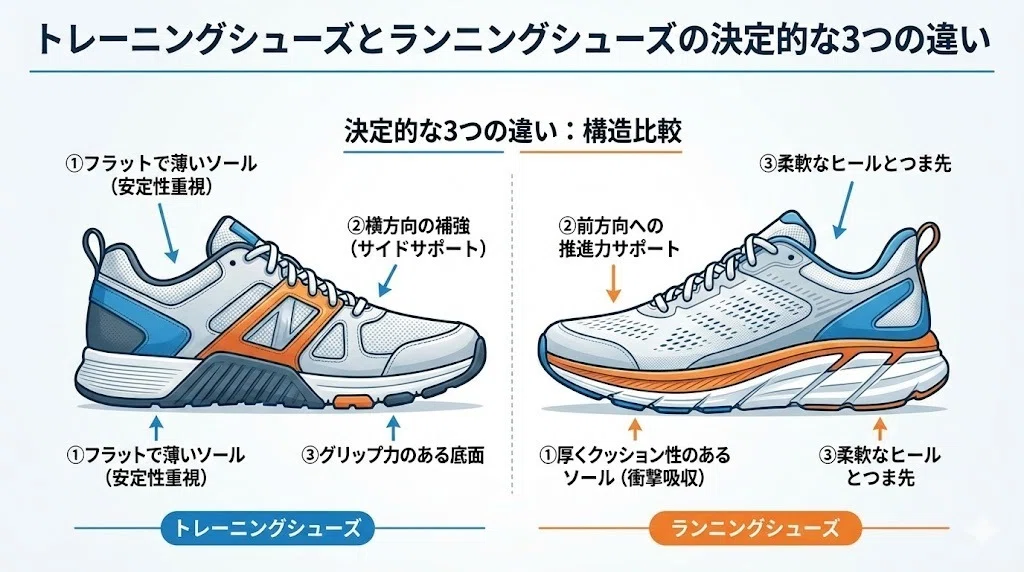 2026年最新】トレーニングシューズとランニングシューズの違いは?人気