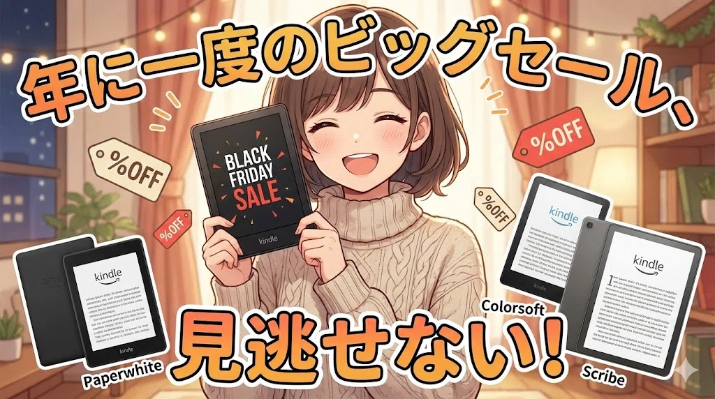 2025年ブラックフライデー完全攻略】Kindle全モデル徹底比較！最大30
