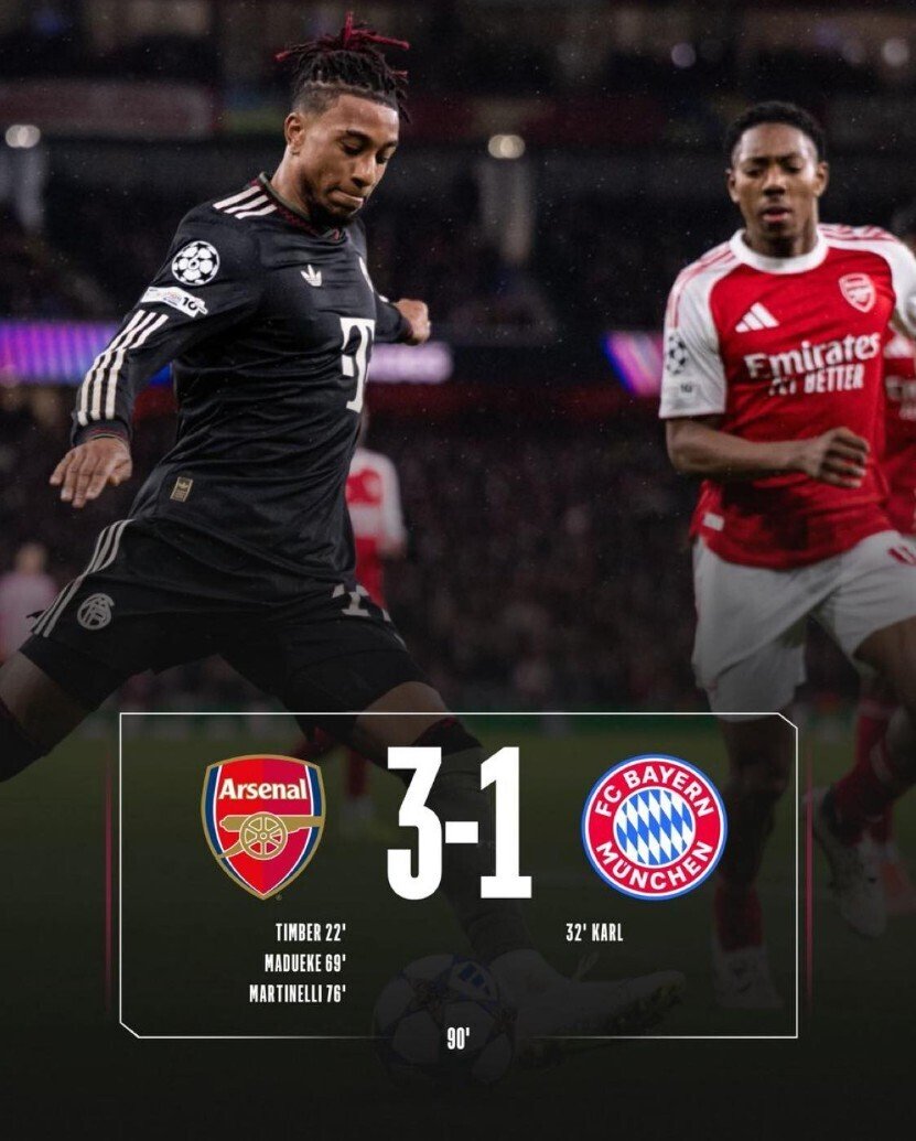 25-'26 チャンピオンズリーグ リーグフェーズ第5節(アーセナルvs