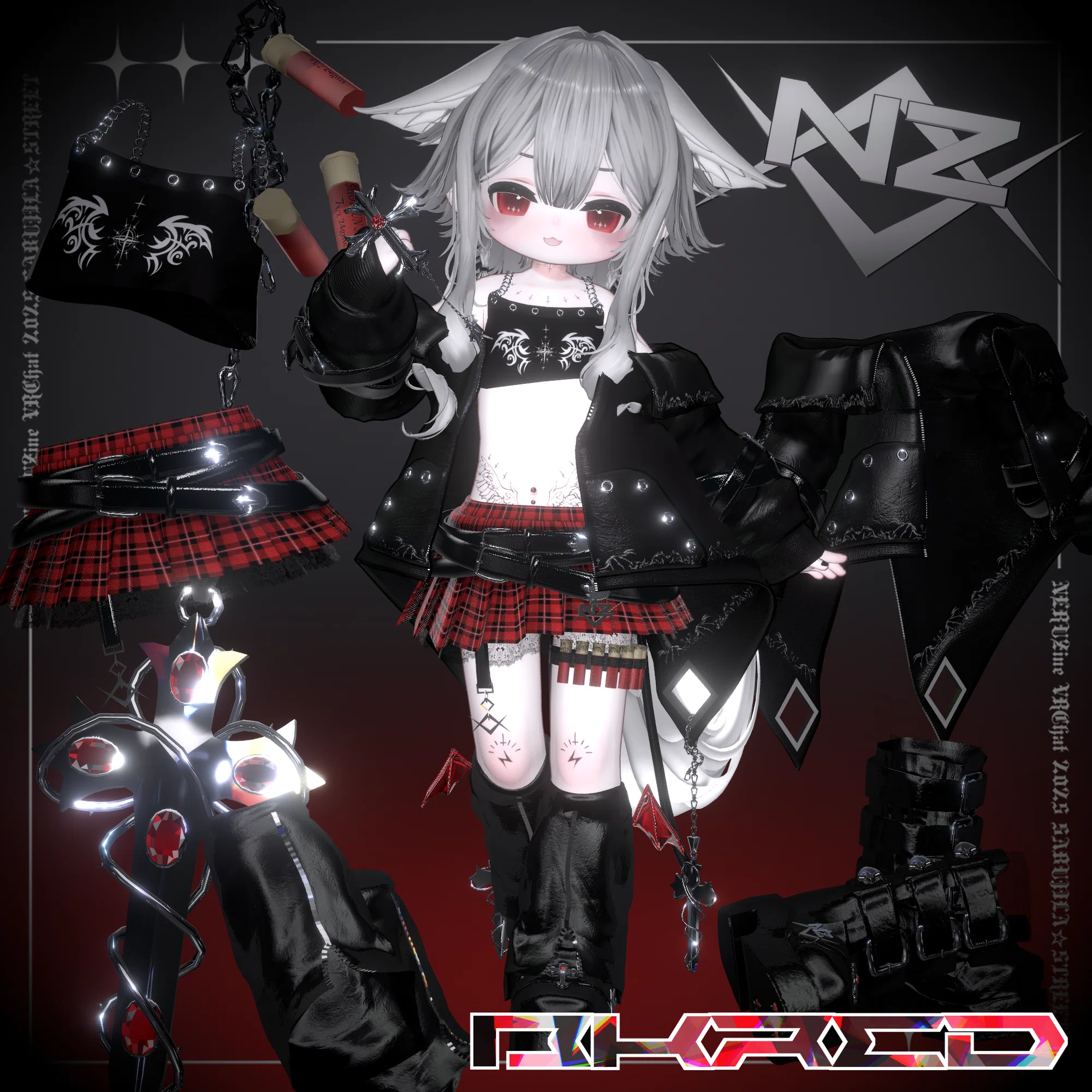 VRChatアバターギミック】まるでアニメの演出のようにダークでキュート 