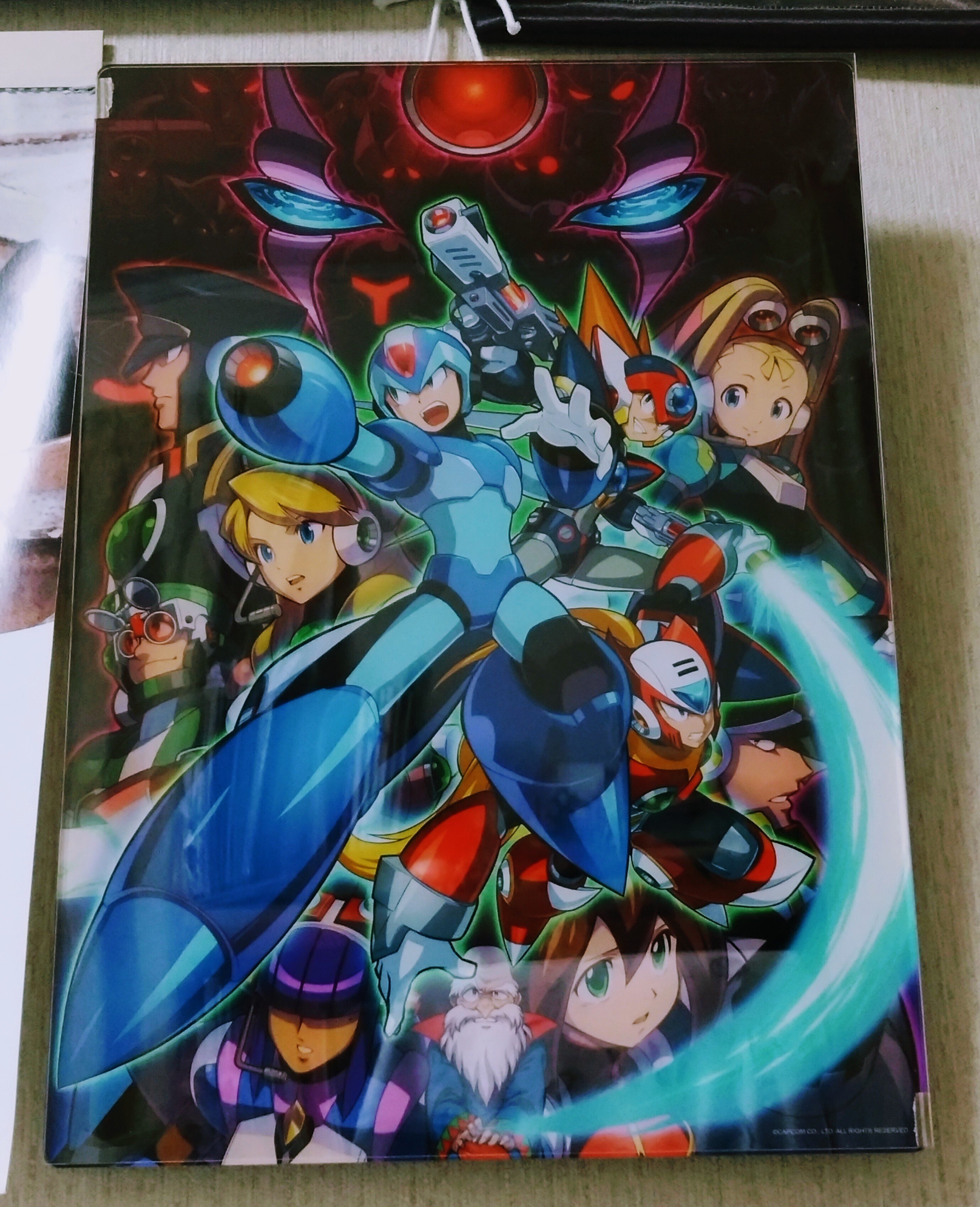 ロックマン　ジークレーアクリルアート　プレート　青 ロックマンジークレーアクリルアートプレート青