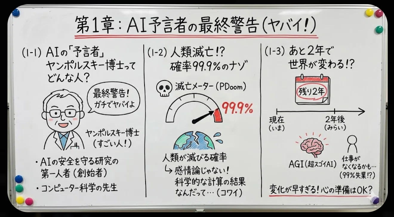 AI専門家が断言！制御不能な『神』の誕生で人類は滅亡確率99.9%へ—2030 