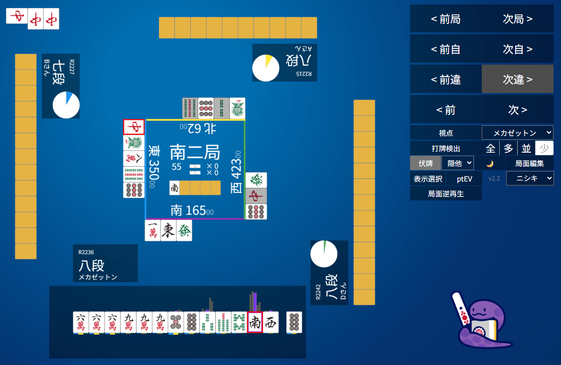 天鳳十段タッチを目指して毎日更新する麻雀note1261日(1休)｜メカZ