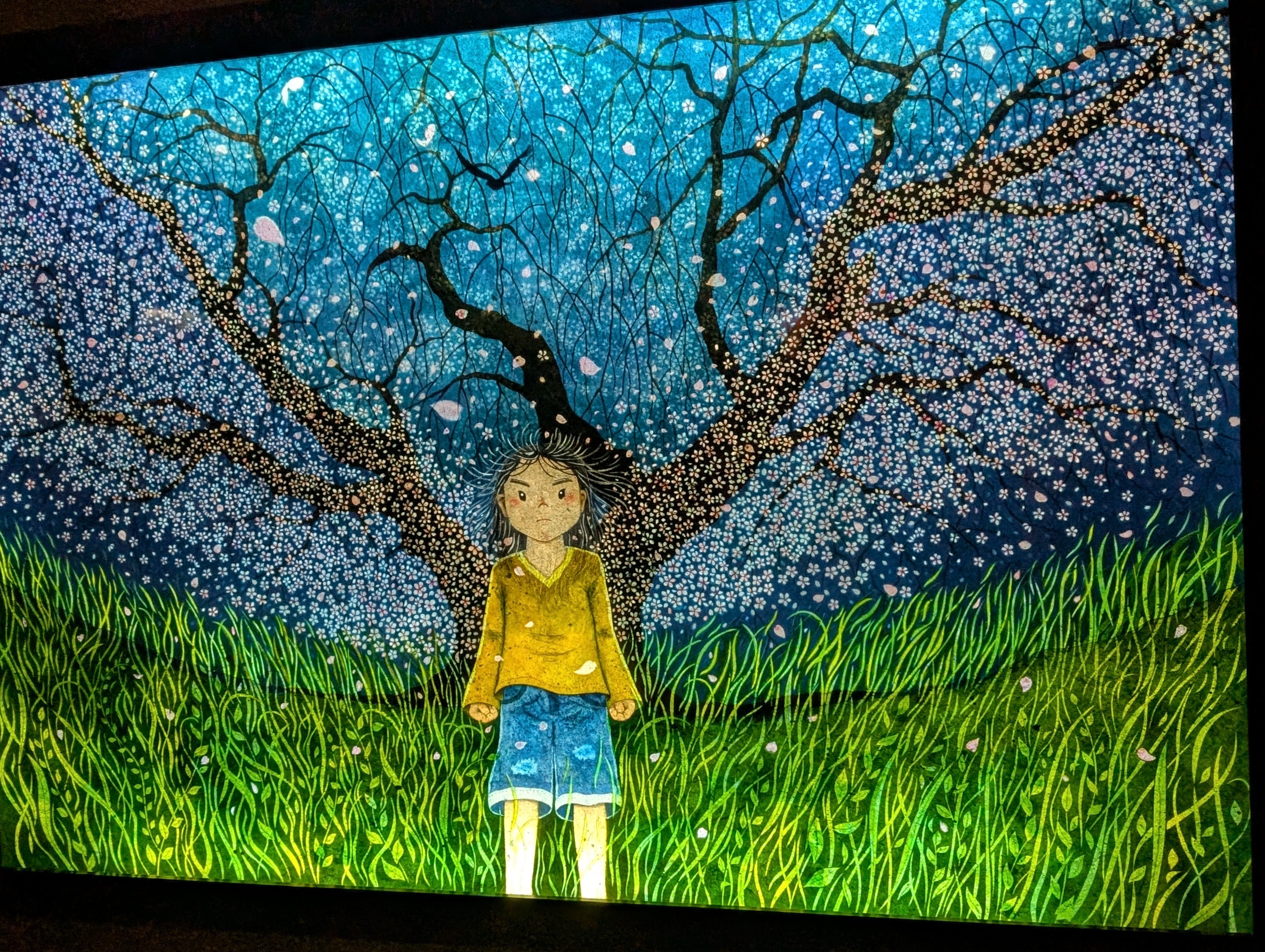 【真作】切り絵　山岳美景　自然の息吹　職人の技が光る切り絵額装　U89 切り絵が優しい光に包まれる世界 「旅する光の切り絵展」｜うつせみ