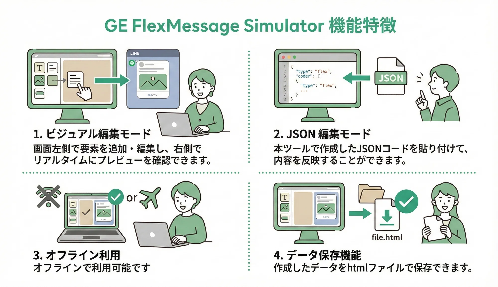 自治体広報担当者必見。フレックスメッセージがオフラインで作成できる 自治体広報担当者必見。フレックスメッセージがオフラインで作成できる