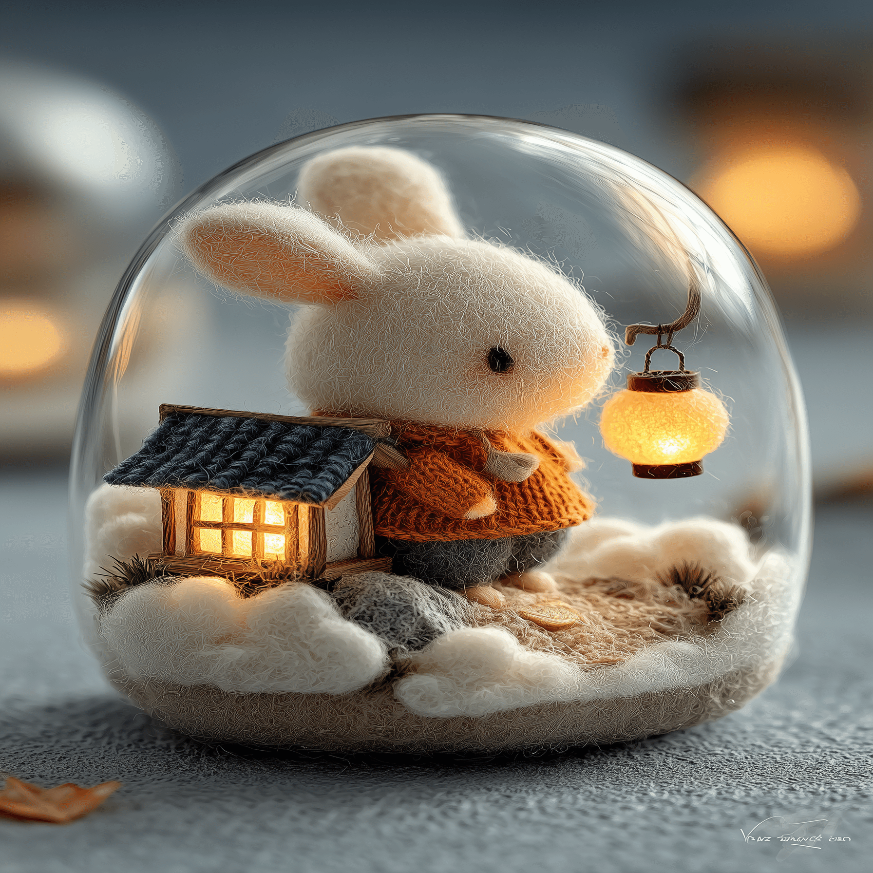 初心者でも出来るAIイラスト講座｜透明なガラス球に閉じ込めたー中秋の