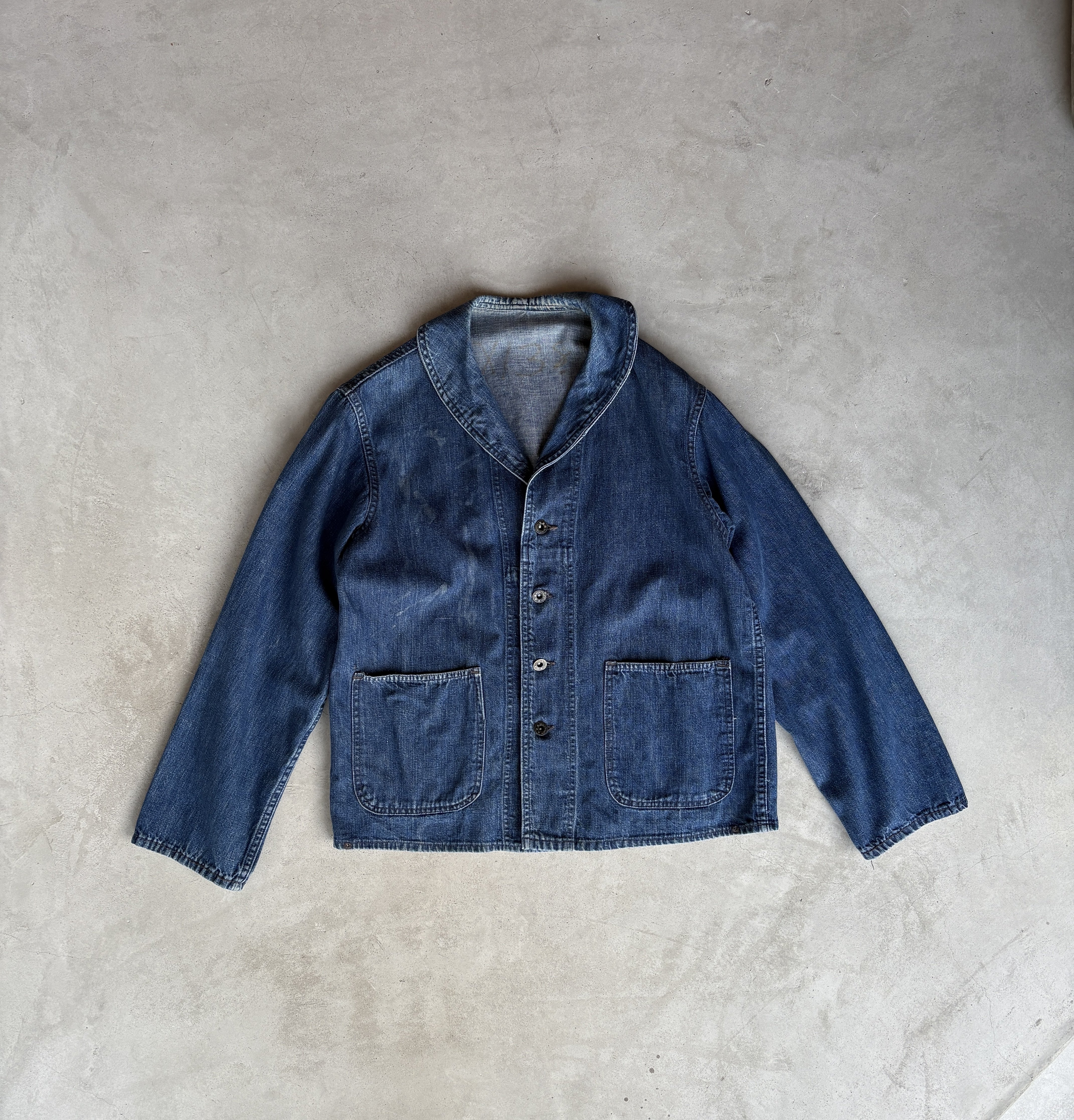 ヴィンテージ〜US NAVY ショールカラーデニムジャケットについて｜お金