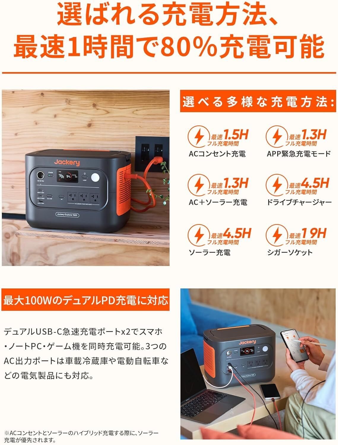 Jackery (ジャクリ) ポータブル電源 1500 New 徹底解説 | 1.5時間フル