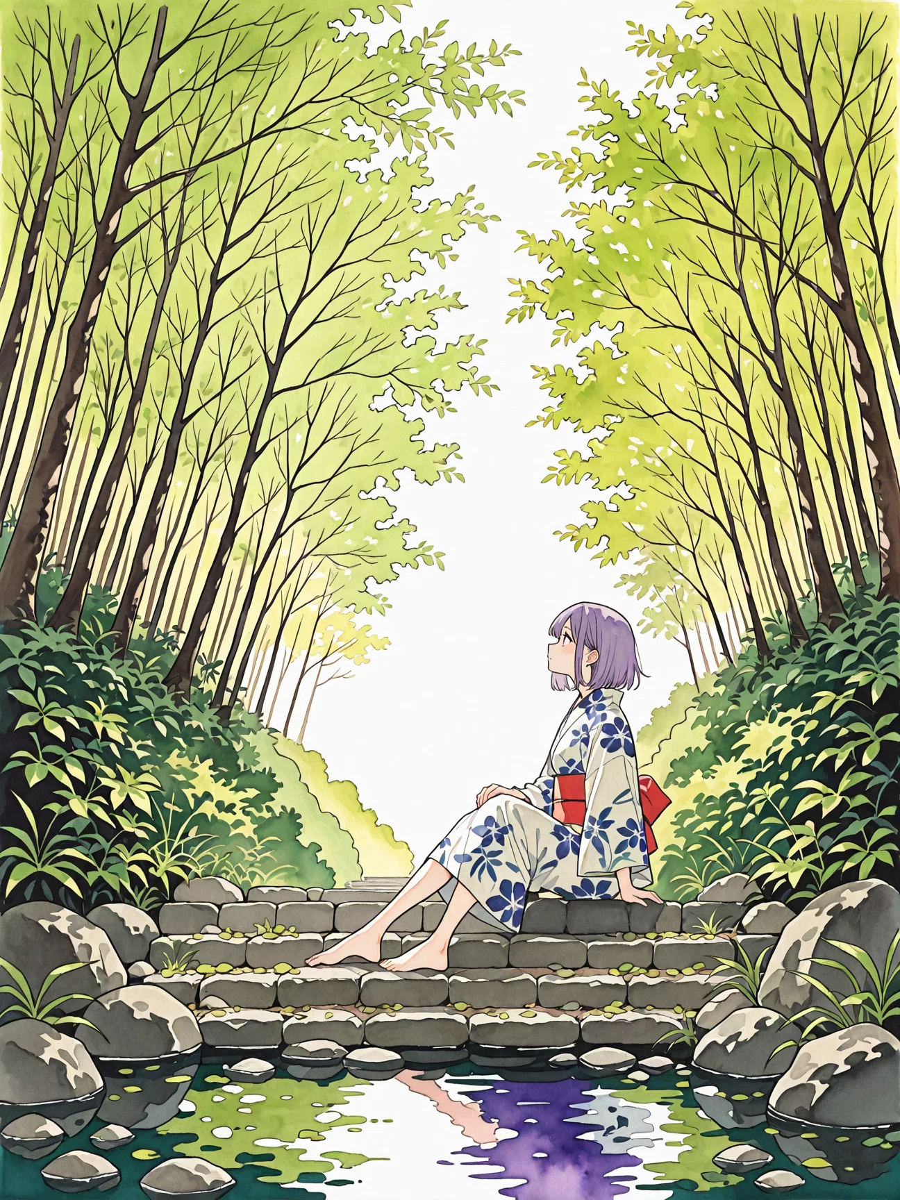 デジタルの筆で「湿度」を描く。和紙と水彩で綴る、日本の夏の作り方
