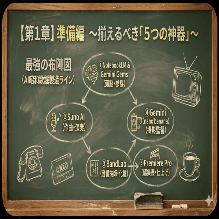 還暦の挑戦】昭和40年生まれが「Suno AI × Gemini × Premiere  Pro」で昭和歌謡を完全再現してみた。3時間で奇跡を起こす最強ワークフロー（全工程公開）｜Endo