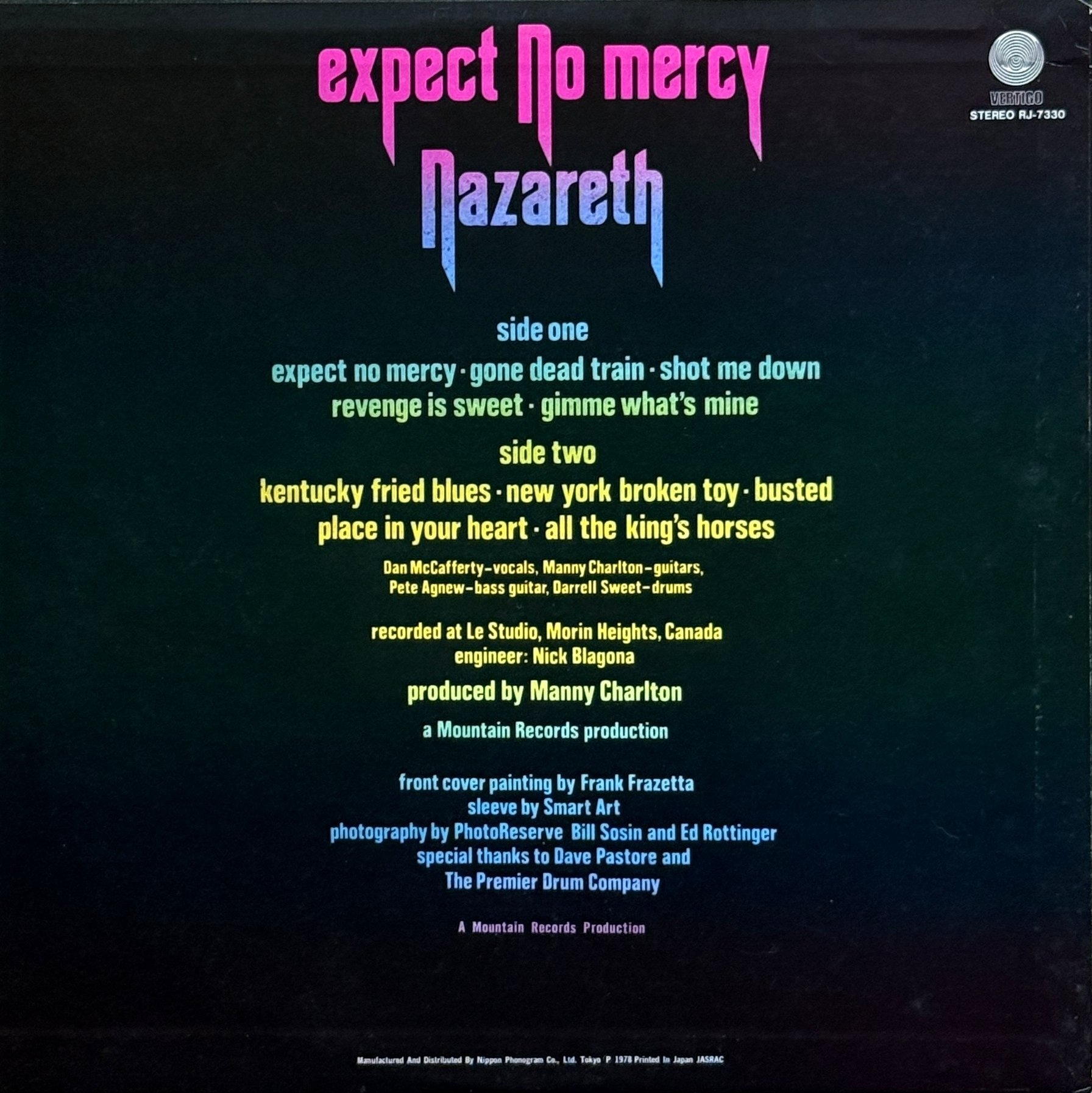 Nazareth『Expect No Mercy』：ジャケットのヘヴィさと中身のギャップ