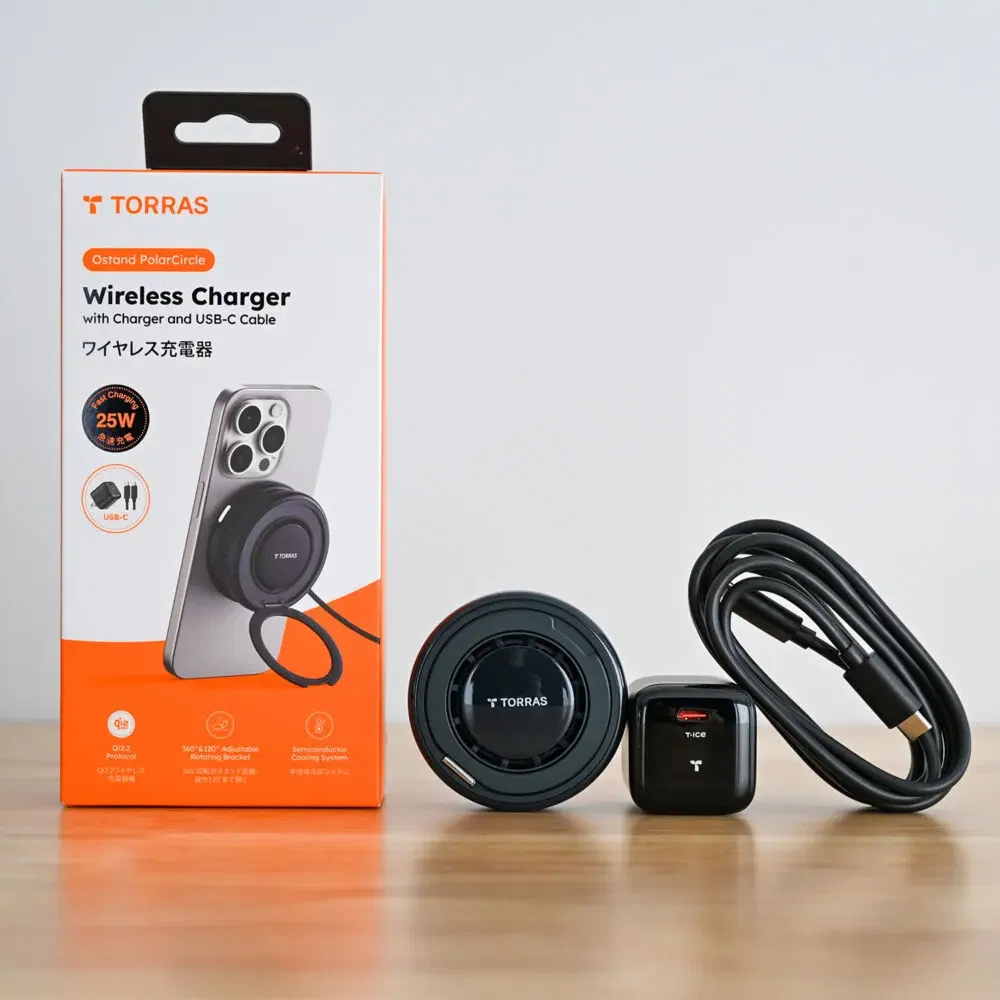 TORRAS Ostand PolarCircle Qi2 25Wをレビュー！1パッド充電器の理想形