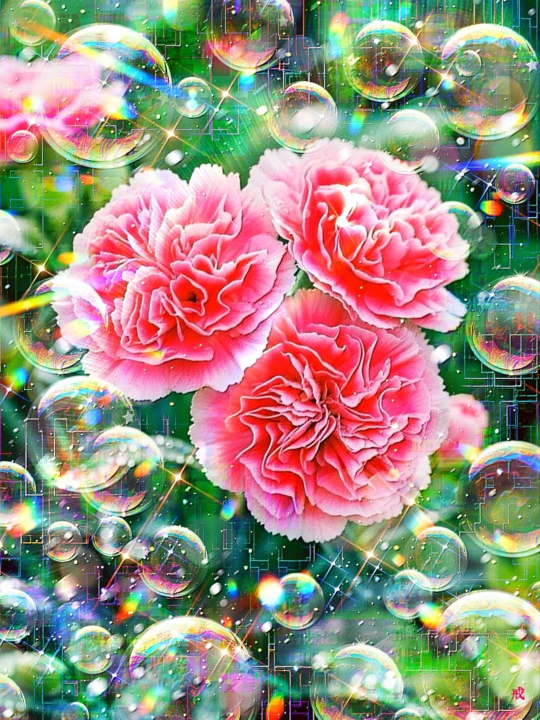 作品: a-2521 彩華の庭に宿る虹の雫 Blessed Family Light｜T_GAI(戒)