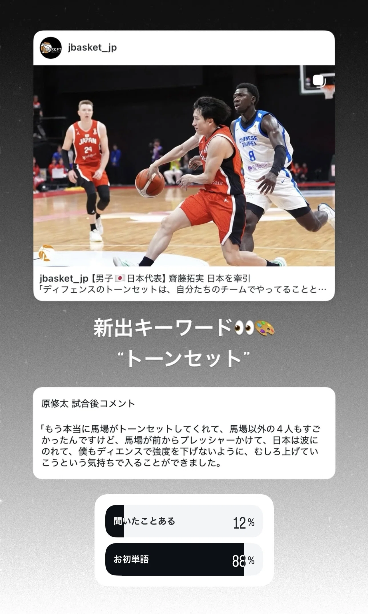 9割の人が知らないバスケの新概念「トーンセット」──最初の3プレーで