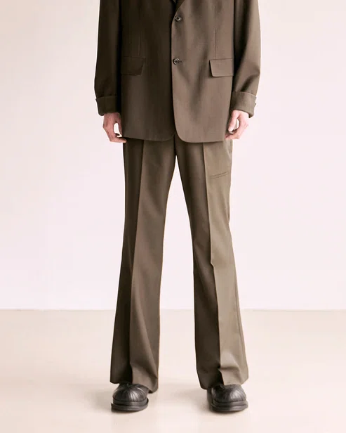 Korean Men's Suit | he.O jin Flared Slacks