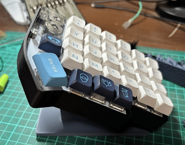 lulu (Lily58) 完成品 自作キーボード シルバー テンティングキット