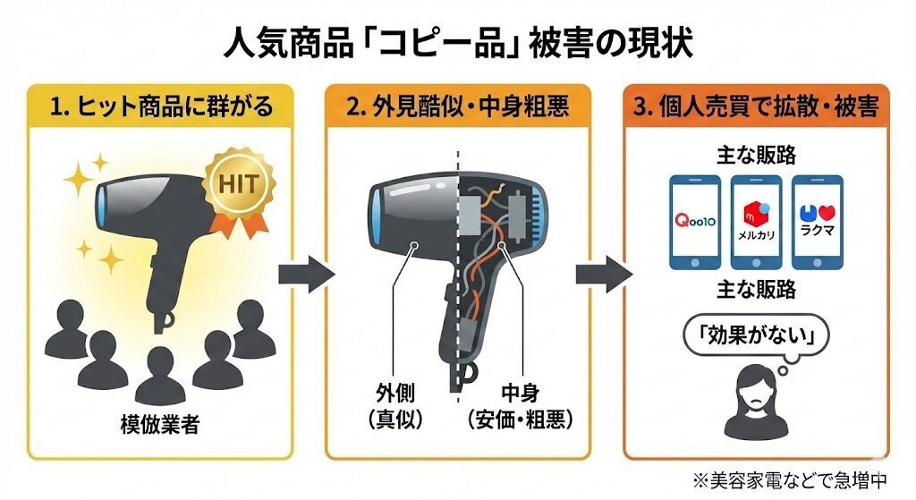 ブライト（Brighte）エレキブラシプラスの偽物はここを見る！写真で