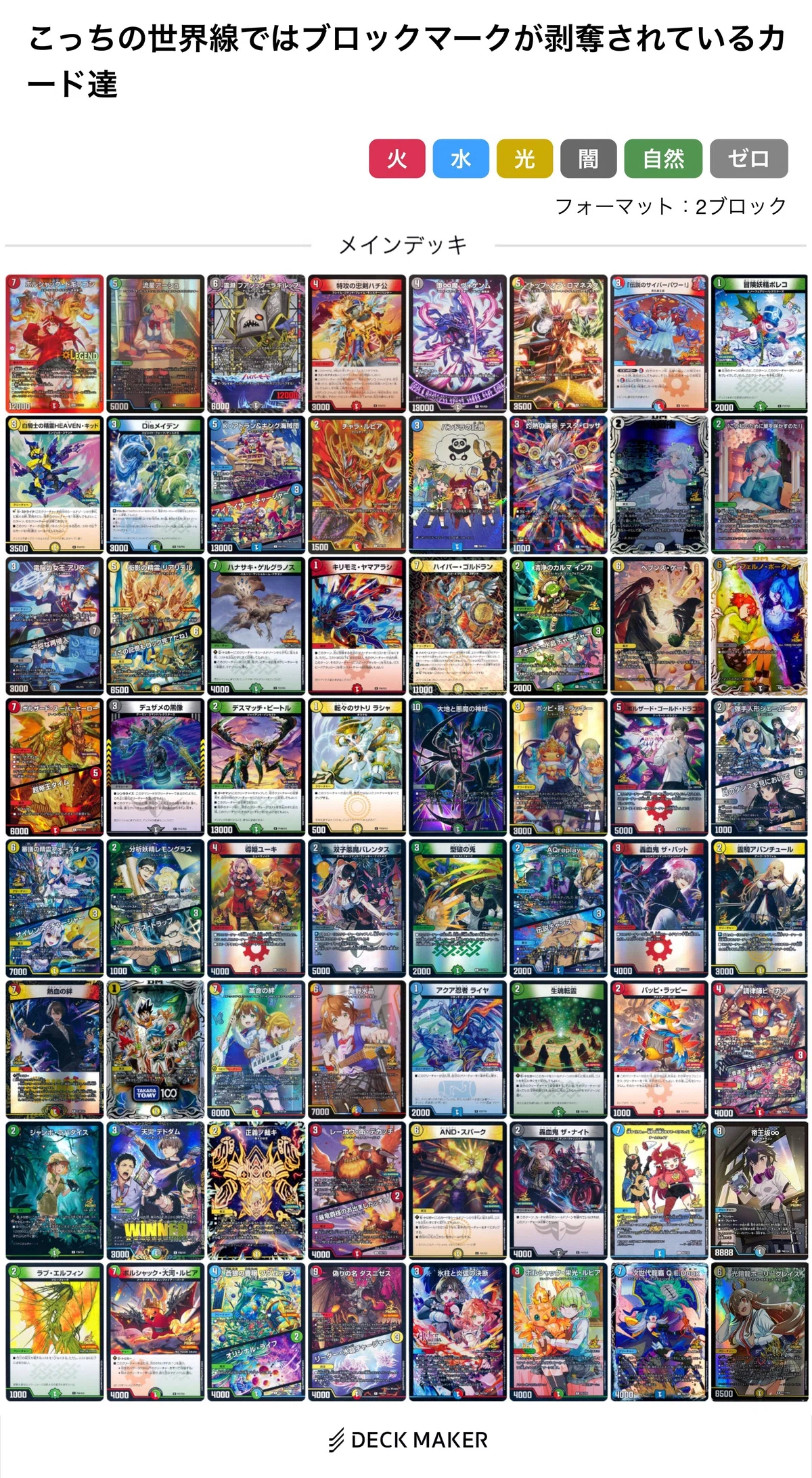 12/20】王道篇&王道W 裏フォーマット パラレル・2ブロック(デュエマ 