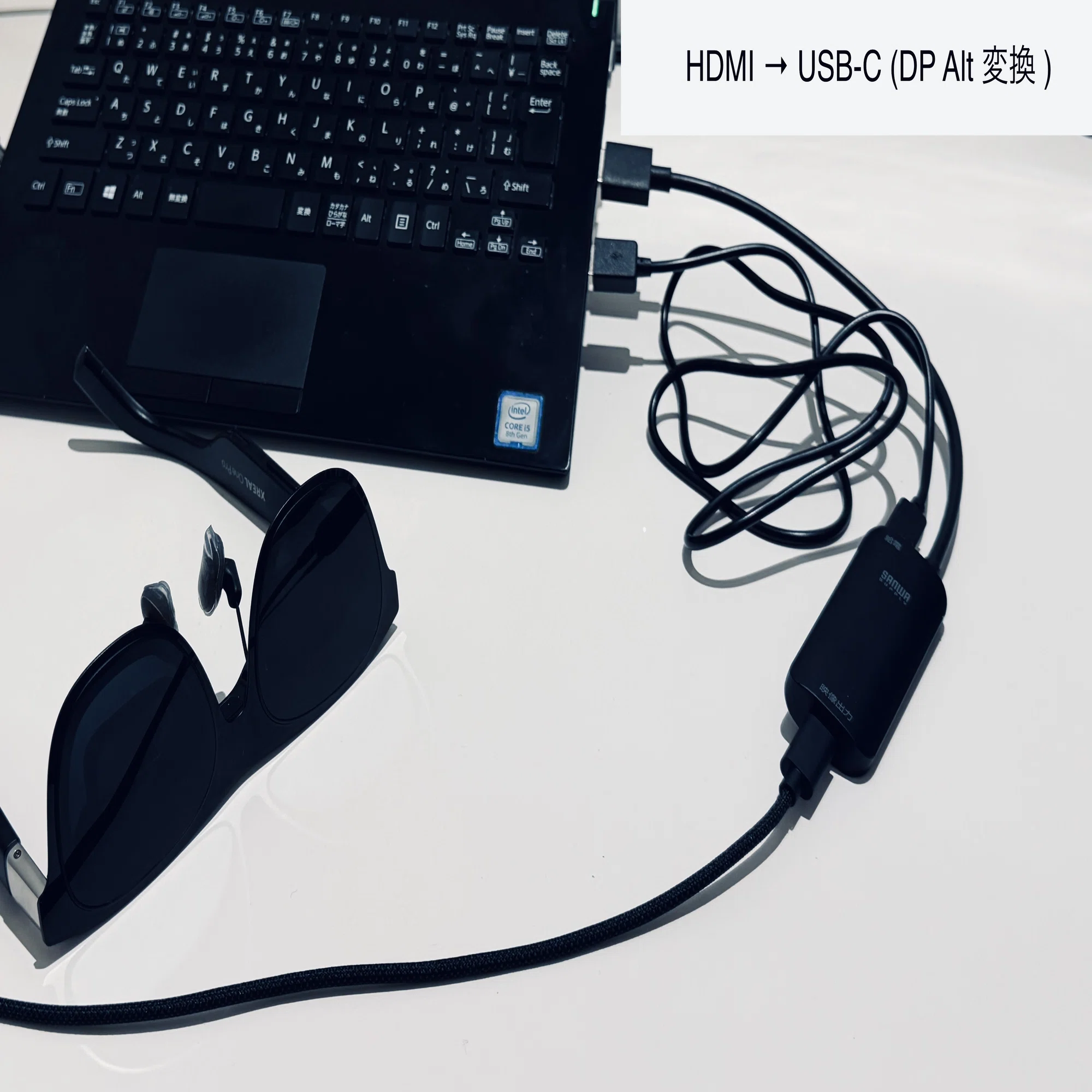 XREAL One Pro をHDMI→USB-C変換で使ってウルトラワイド表示ができる 