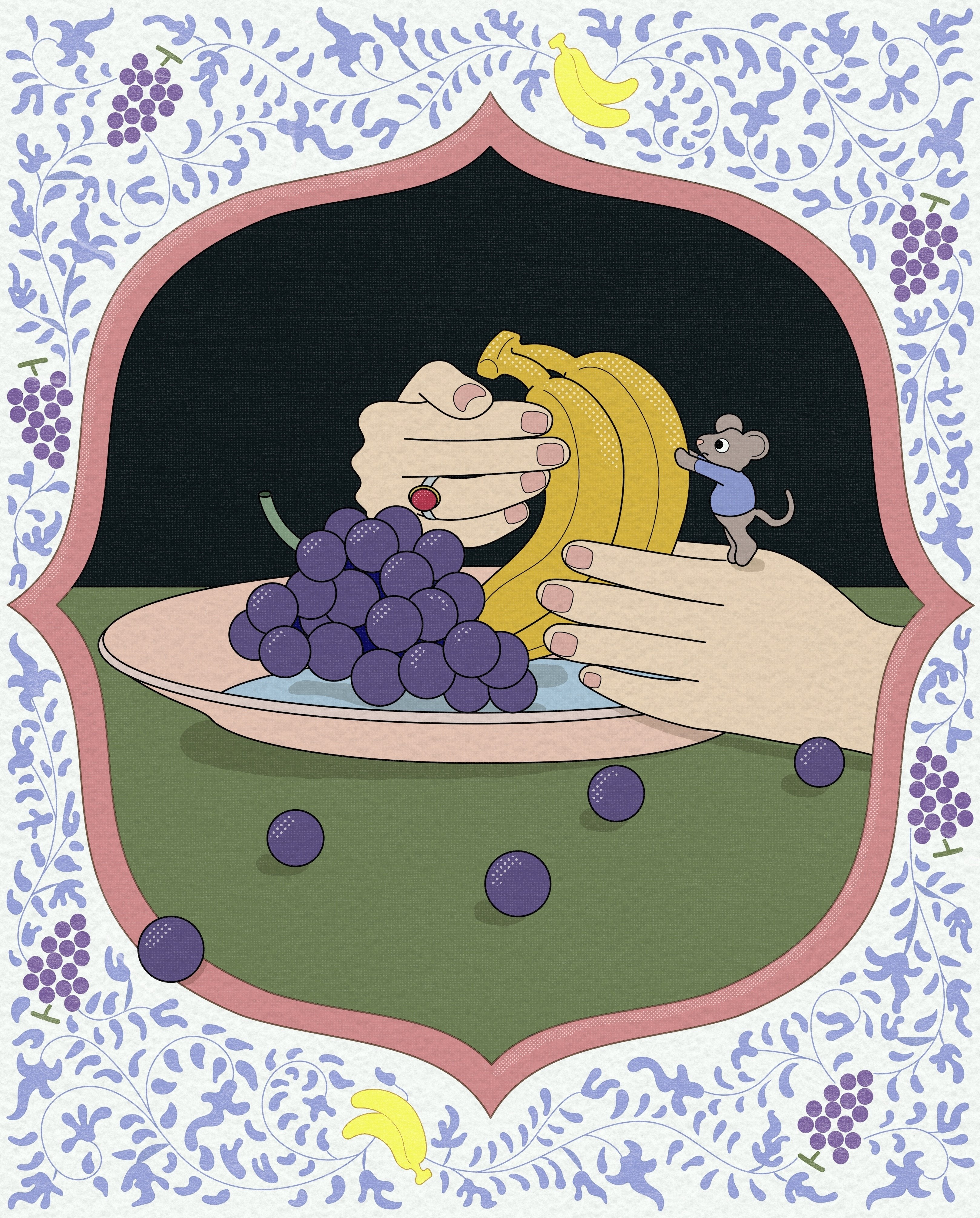 バナナと葡萄 バナナとブドウの芸術性の違いについて｜筧菜奈子