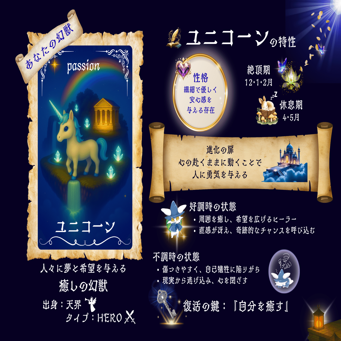 【天界の光と奇跡が宿る】唯一無二のユニコーン六芒星✨心願成就 ユニコーンを持つあなたへ｜さいみょう｜ポジテイブ思考の占星術師