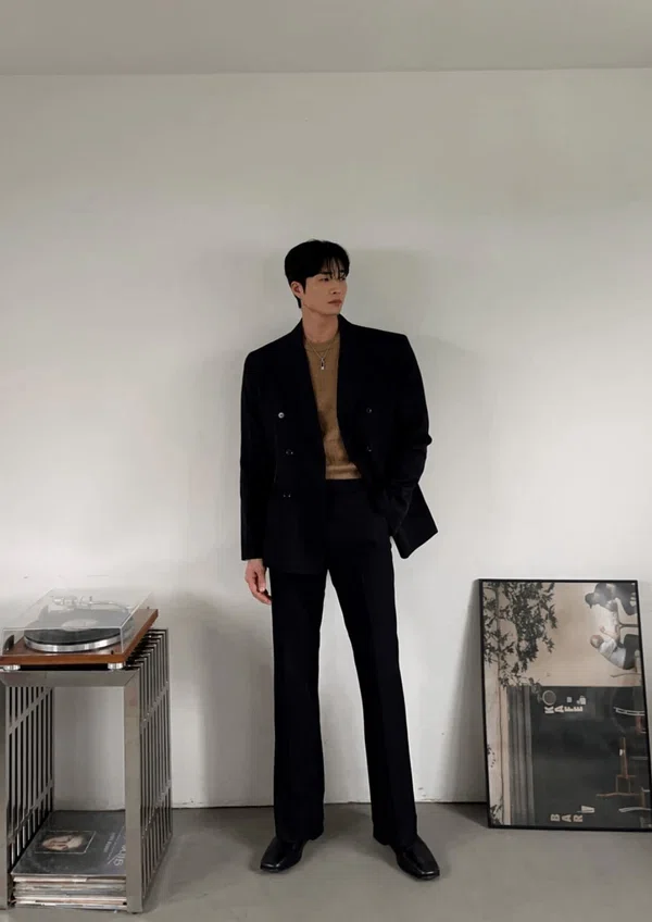 Korean Minimalist Set | Mac Setu Double-Breasted Jacket