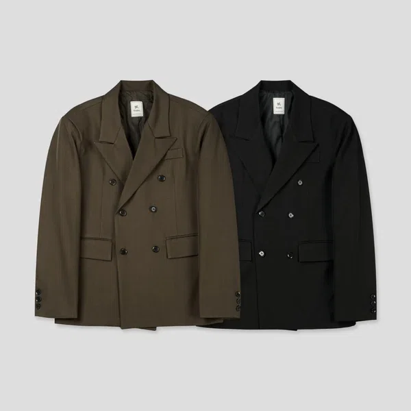 Korean Minimalist Set | Mac Setu Double-Breasted Jacket