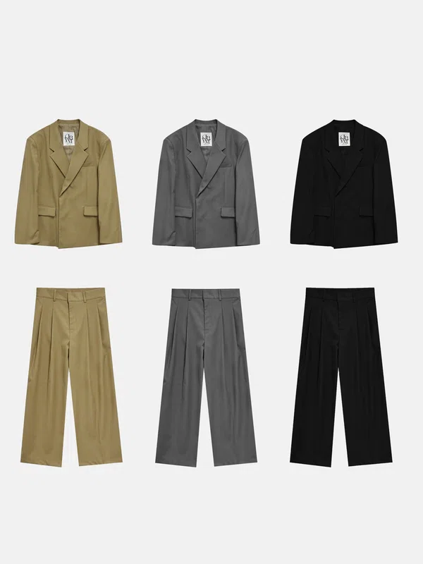 Korean Wide Pants Outfit | Structured Boxy Set-up