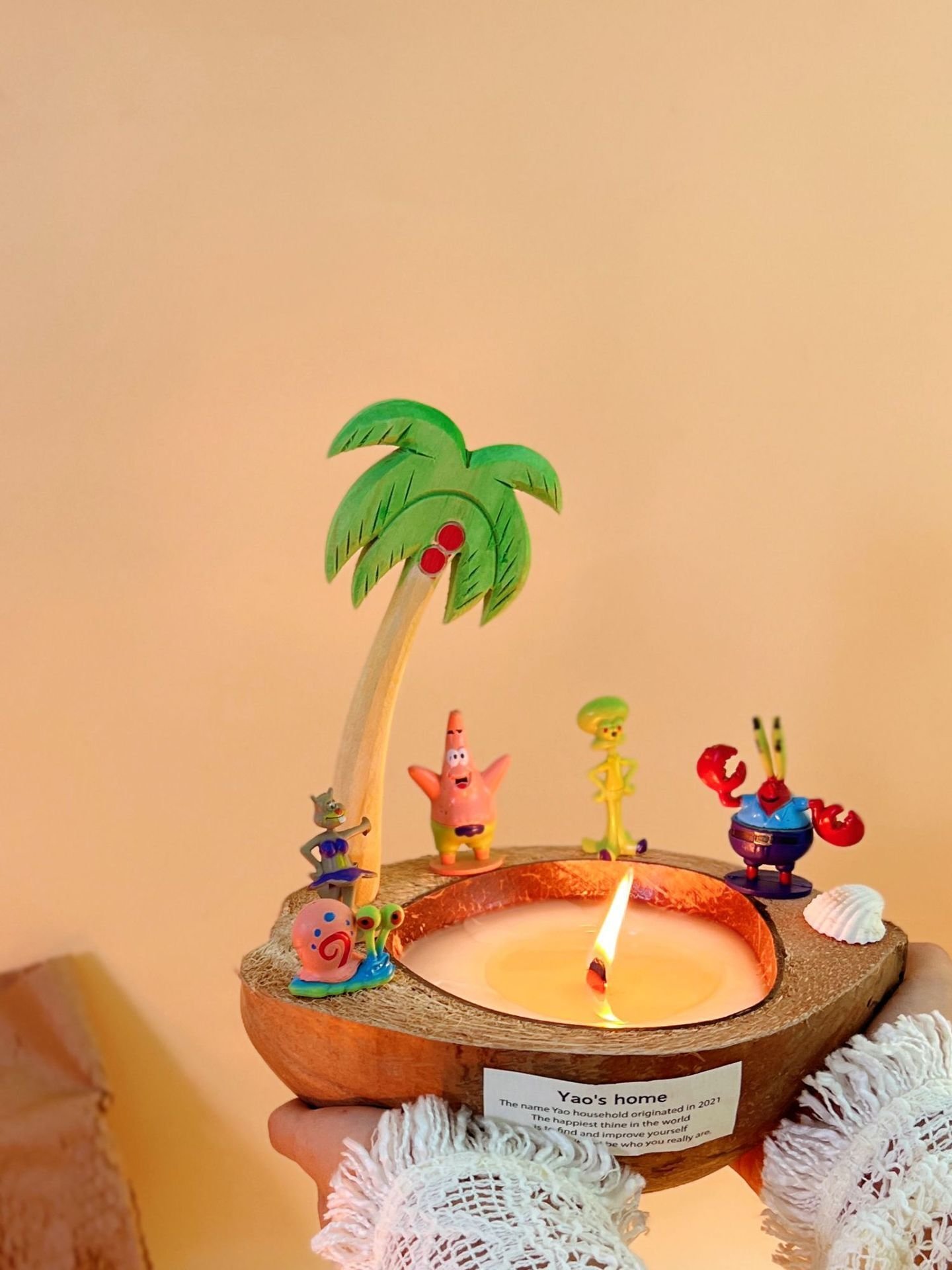 ビキニタウンの夢 アロマキャンドル ココナッツの殻 南国の香り