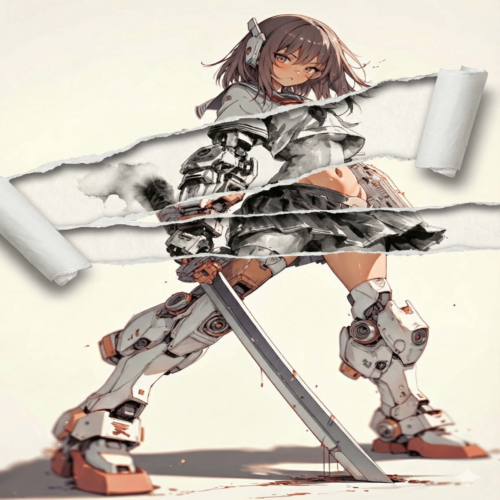 Nano Banana Proで遊ぼう！破れたところだけ画風を変えるプロンプトを