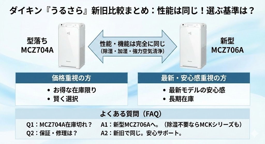 MCZ706AとMCZ704Aの違いを比較！ダイキン空機清浄機｜家電マニア@※当