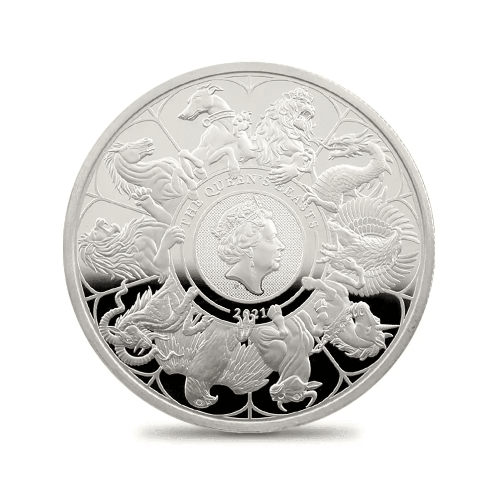 クイーンズビースト コンプリーター 1オンス 銀貨 バー ヤングエリザベス 純銀 クイーンズビースト コンプリーター 1オンス 銀貨 バー ヤング