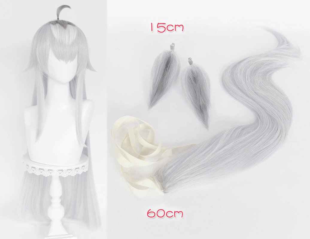 ウマ娘 プリティーダービー オグリキャップ コスプレかつら 銀色 撮影