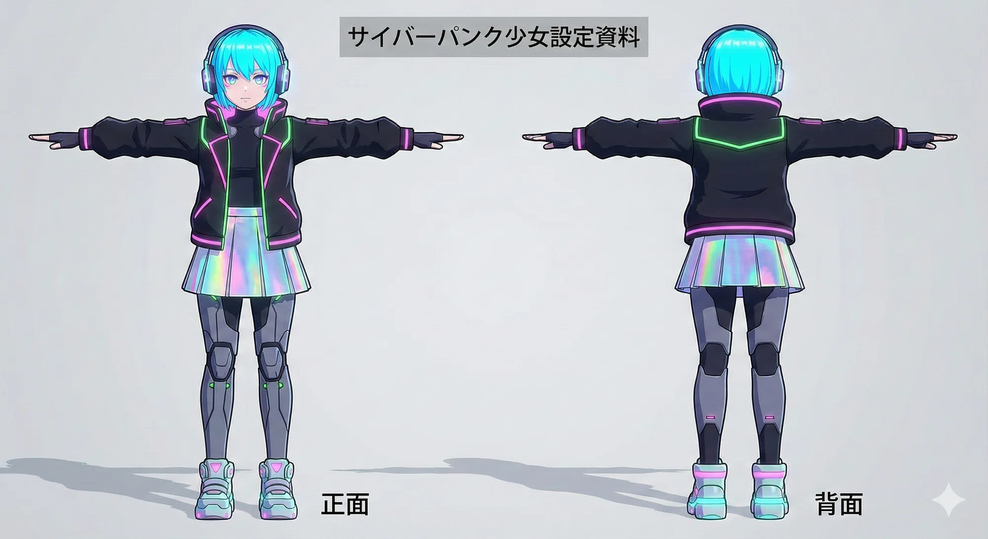 作品例】ゲーム開発に使える!Geminiで作った「3Dキャラクター設定画 作品例】ゲーム開発に使える!Geminiで作った「3Dキャラクター設定画