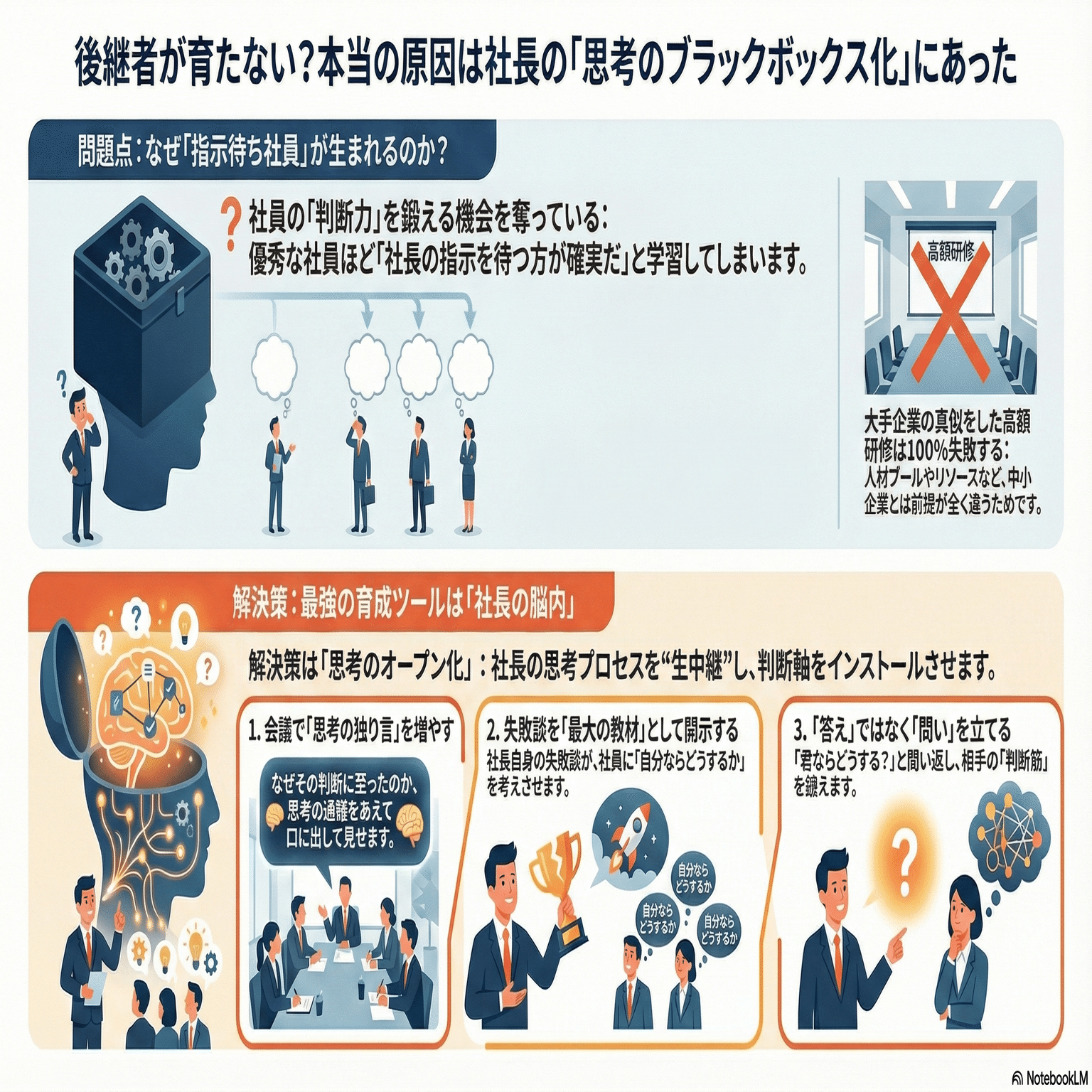 会社の未来を任せられる人間がいない」と嘆いていませんか？ — 中小