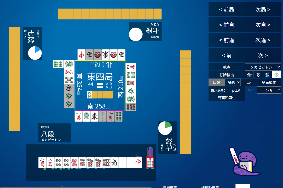 天鳳十段タッチを目指して毎日更新する麻雀note1266日(1休)｜メカZ