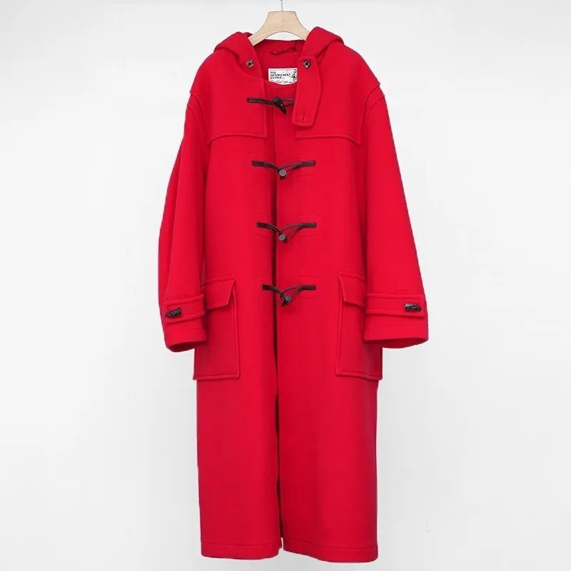 ✨美品✨希少✨MONTGOMERY ダッフルコート 赤 UK38 L相当 英国製 古臭くない、最古なダッフル。【2025 A/W】【MONTGOMERY