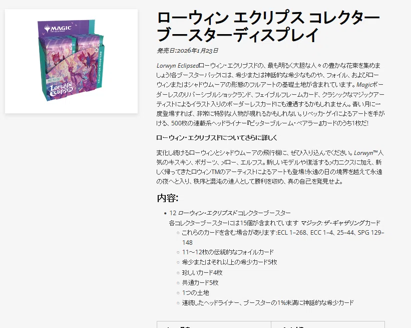 公式の告知が無さ過ぎてローウィンについて書くことがないので公式と
