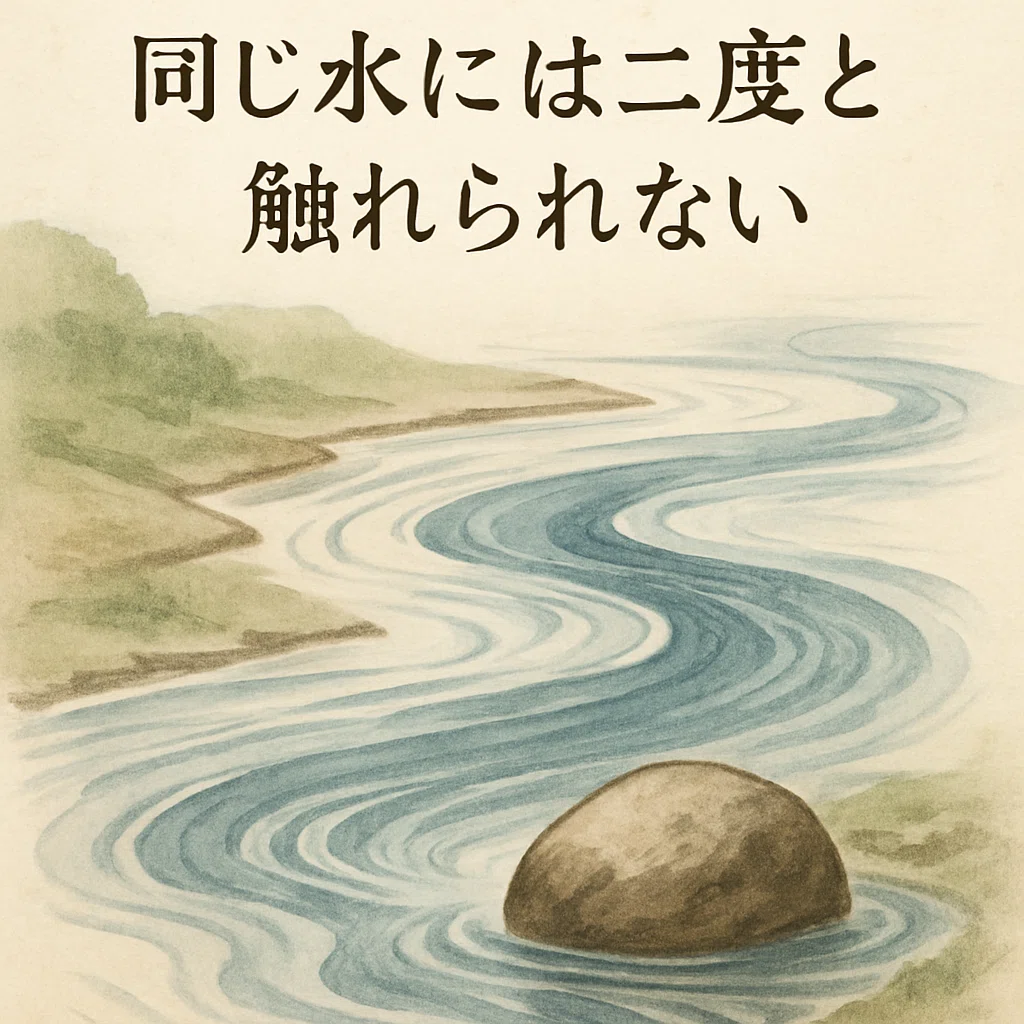 時は川のようなもの──同じ水には二度と触れられない|Give Life Its Meaning