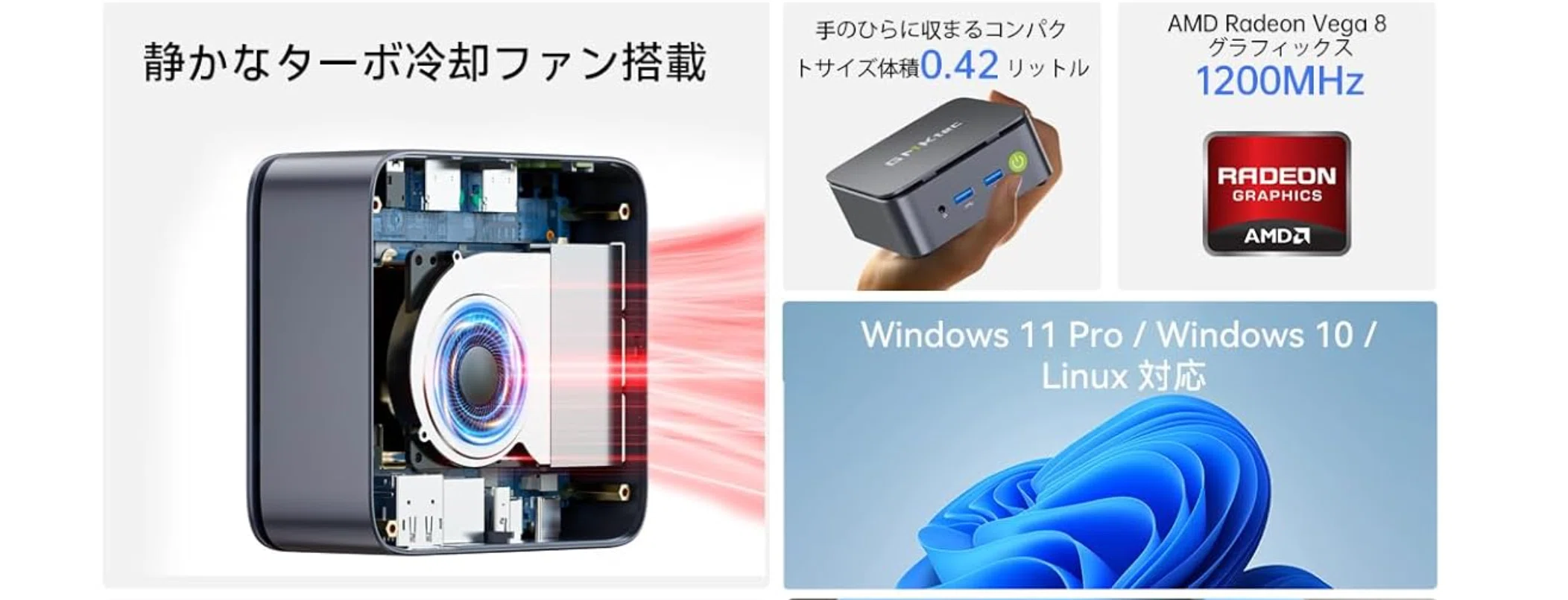 GMKtec NucBox G10レビュー｜Ryzen 5 3500U搭載ミニPCの性能・静音性