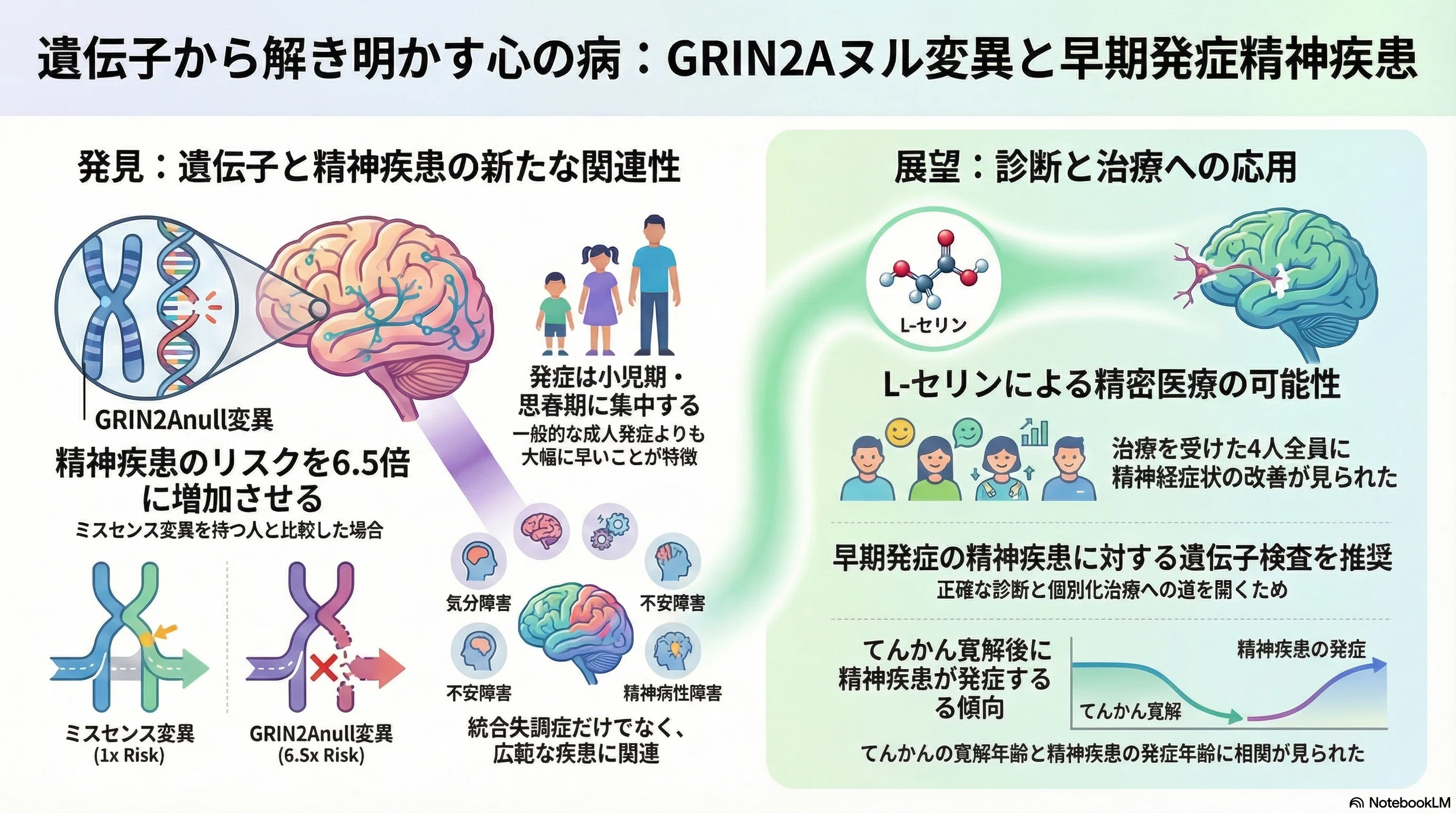 精神疾患独立疾患の可能性；N-メチル-D-アスパラギン酸受容体（NMDAR
