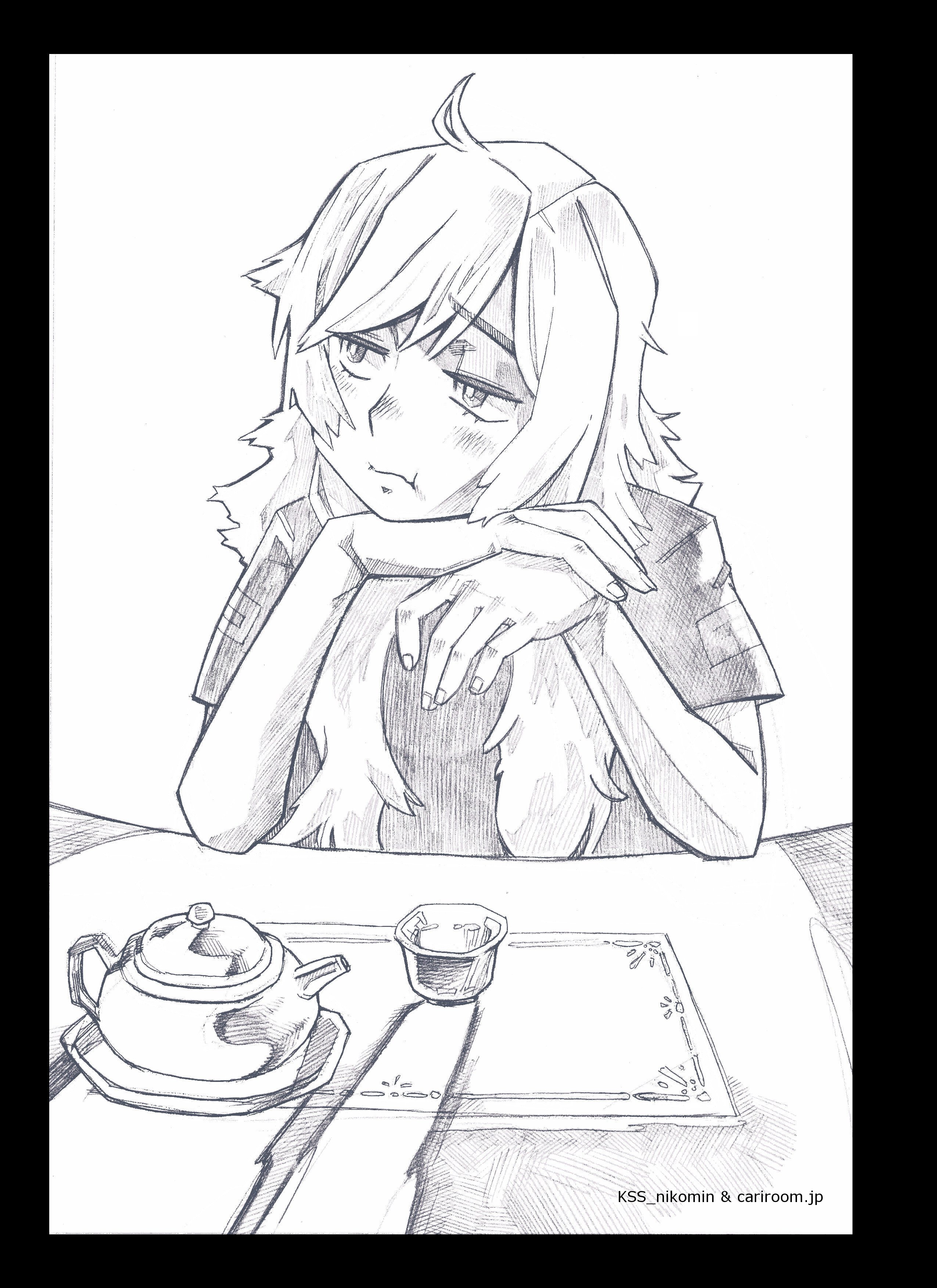 イラスト練習#6シャーペン作画行程「迷いながら前進する」｜『もう一度