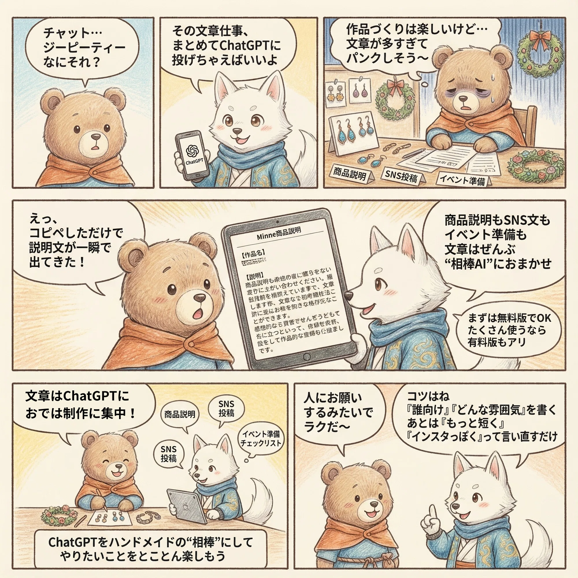 ハンドメイド 質問ページ 保存版】ハンドメイド作家こそChatGPTを“相棒”にしよう！無料で始めて