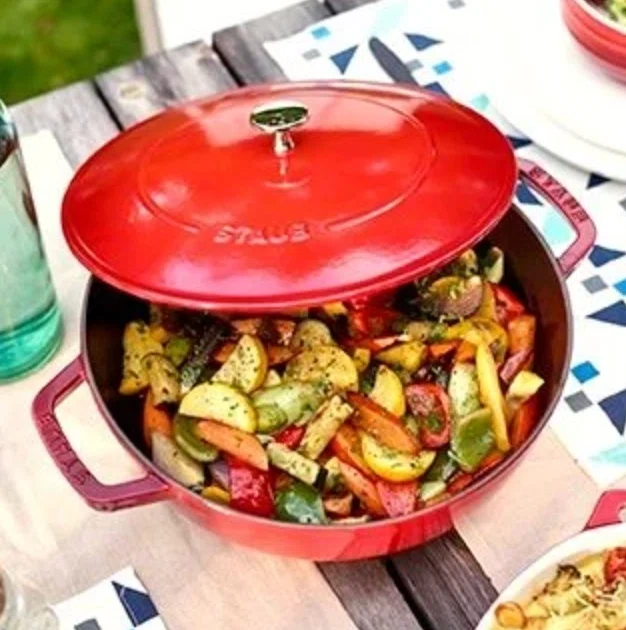 Staub 赤いブレイザーソテーパンが我が家に来た日｜釣りオヤヂ(魚を