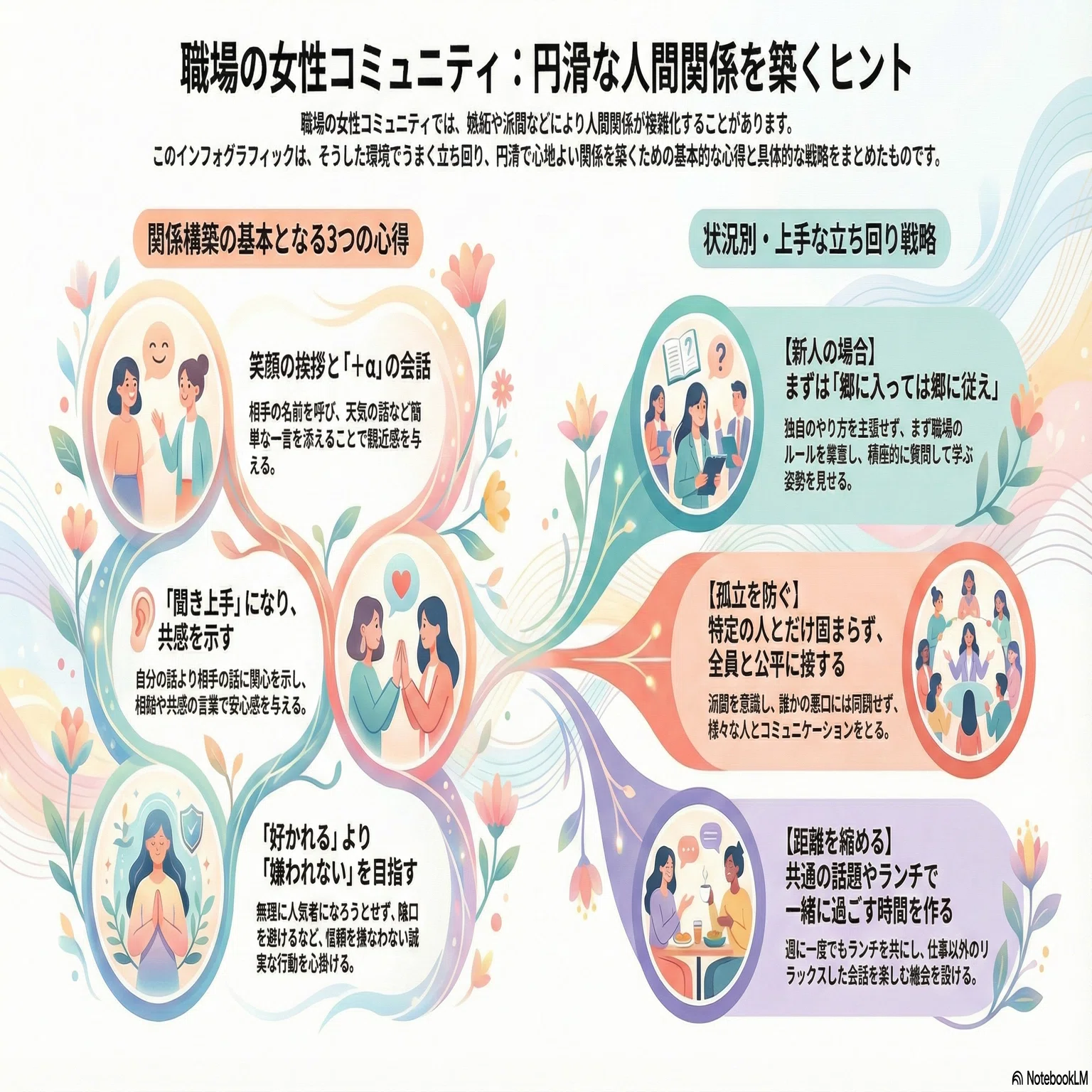 職場の小規模な女性コミュニティで良好な人間関係を築くには｜さとけさま