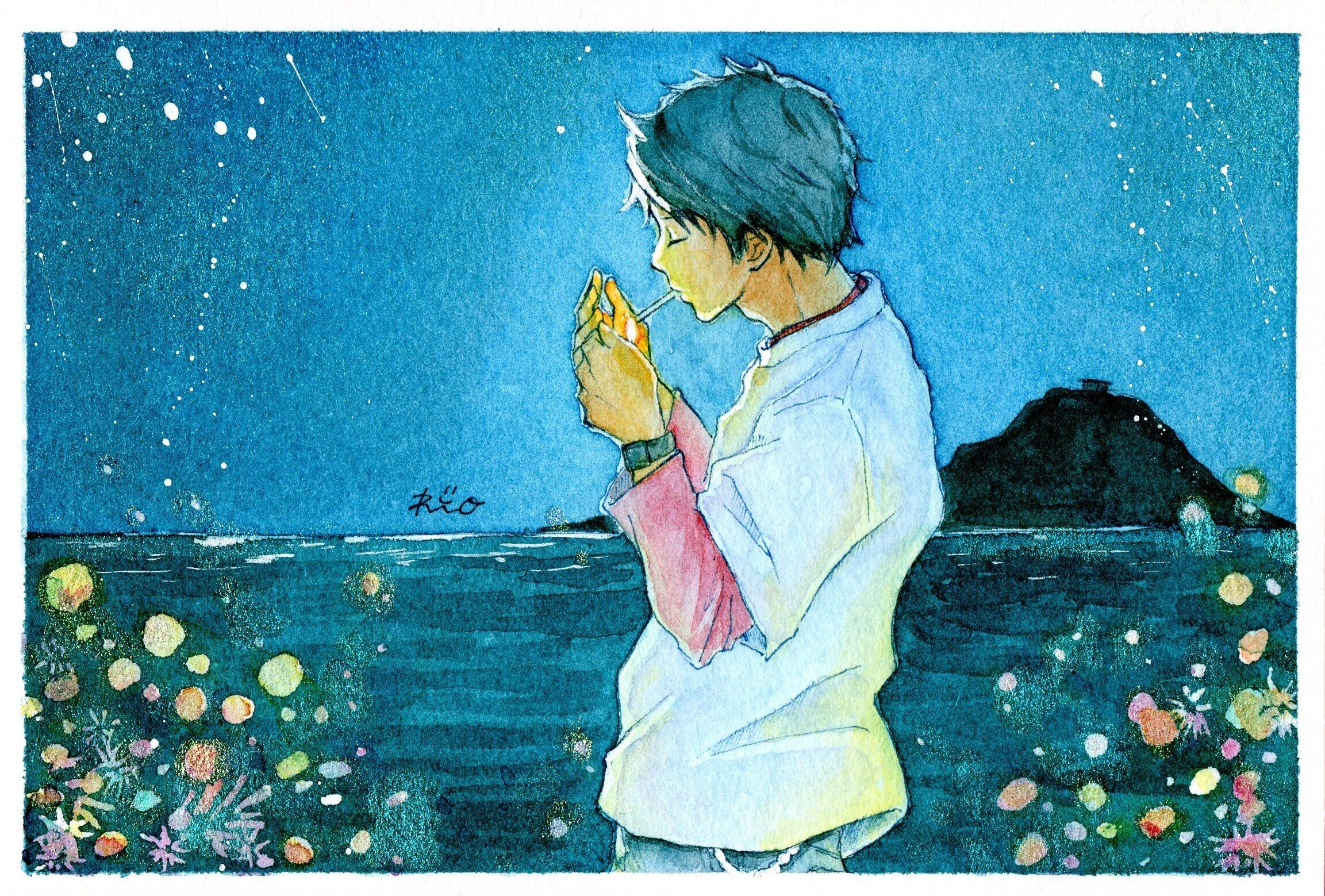 水彩画「せせらぎ」 水彩画「せせらぎ」