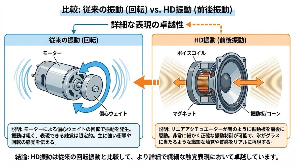 【図解】ゲームコントローラーの振動の仕組みをやさしく解説｜ウインナーのAIラボ