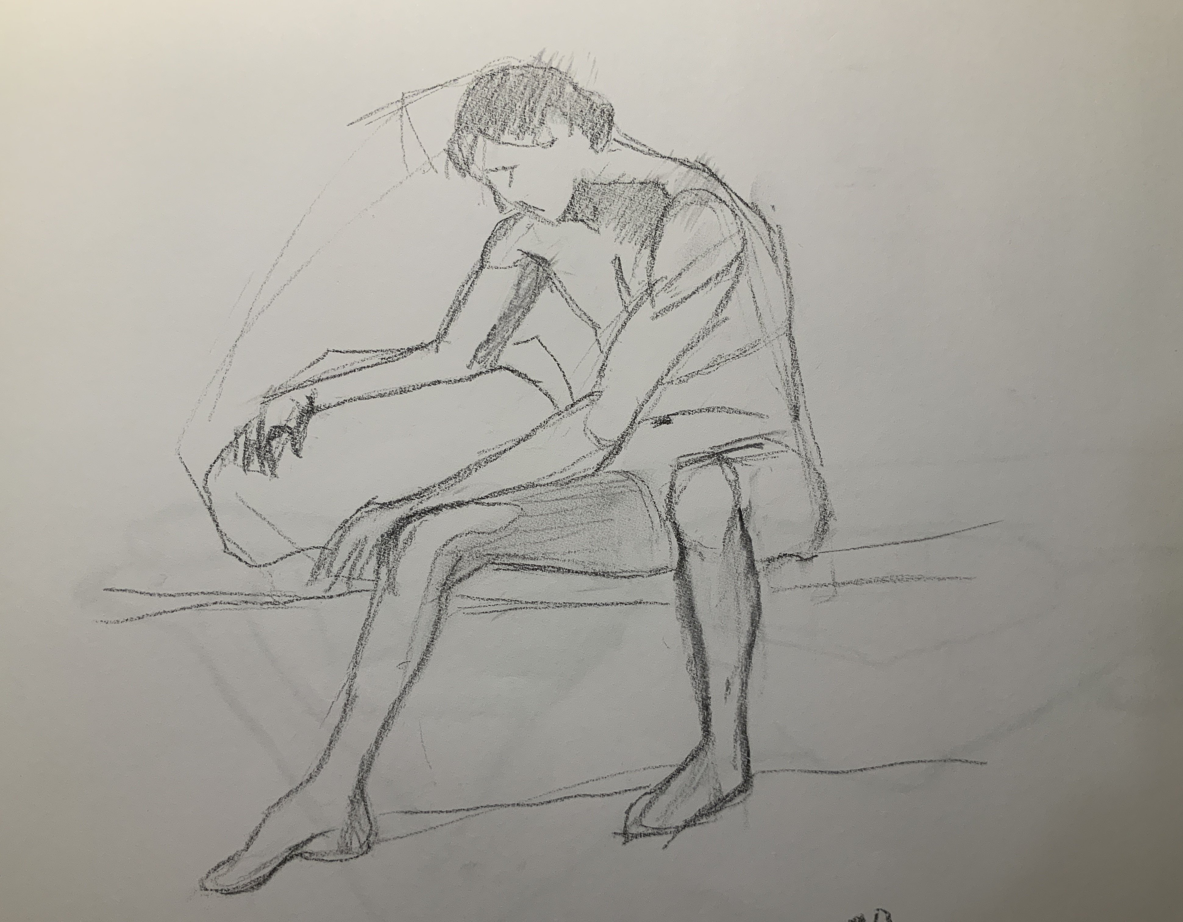 ヌードデッサン3回め｜なお